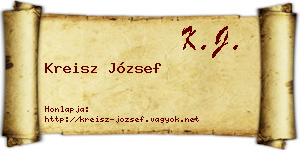 Kreisz József névjegykártya